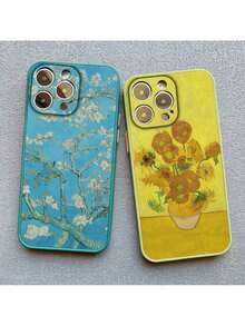 Funda de teléfono con pintura al óleo estilo retro de Van Gogh compatible con iPhone 16, 15, 11, 13, 12, 14 Pro MAX, 14 Plus, 7, 8 Plus, XR, XS, X. Funda vintage resistente a golpes. Compatible también con Galaxy S17 Pro, S17 Pro Max, S17. - Matcha YHFG 9 - Ver 8