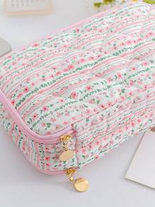 可爱花朵图案数码收纳袋 便携式双层数码收纳袋 可爱草莓图案数码收纳袋 数码配件收纳袋 网状收纳袋 便携式旅行数码配件收纳袋 大容量旅行电子产品收纳袋 旅行日常收纳袋 婚礼、伴娘节、圣诞节、母亲节、护士节、教师节礼物 - 彩色 - 查看 8