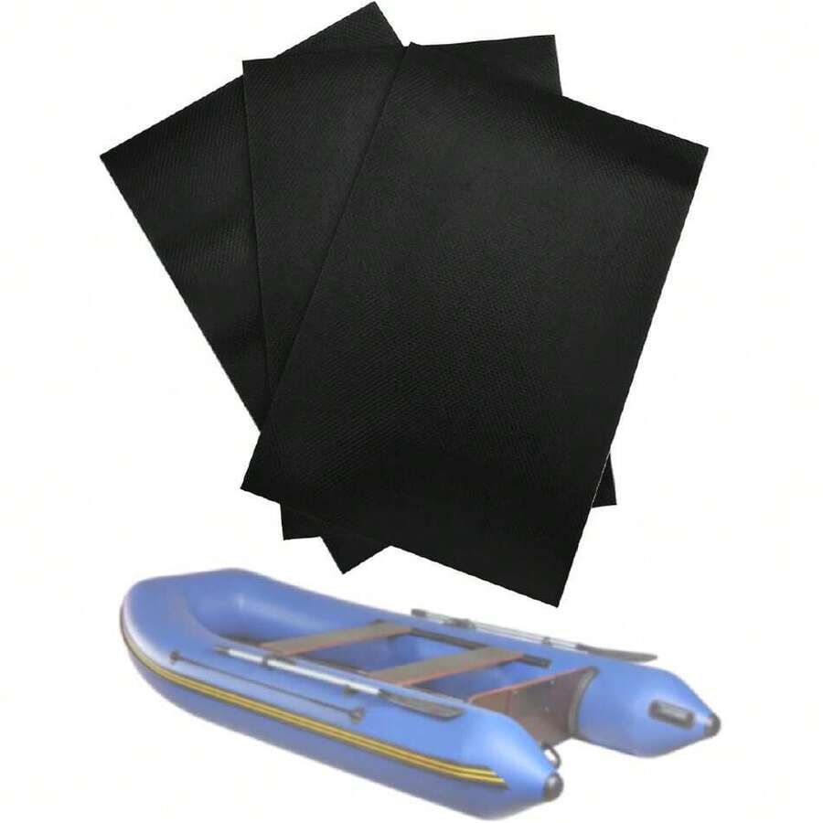 Parches inflables de reparación de barcos, 3 parches inflables de PVC para kayak, parches inflables de reparación de kayak, kit de reparación de parches impermeables para reparación inflable, barco,,37496718