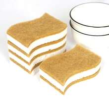 12 PIEZAS Esponjas naturales de fregado Esponja para lavar platos de fibra de pulpa de madera de sisal natural y microfibra Esponja de cocina para el hogar - Multicolor - Ver 9