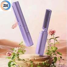 Peine portátil para cabello liso con iones negativos (color aleatorio) - Kit de alisado del cabello - Ver 2