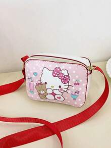 1 PC Sanrio Children's Bag Katy Cat Girls' Cross Body Bag Fashion Princess Bag Baby Cute Cartoon One Shoulder Handheld Girls' Bag - Multicolor - View 10