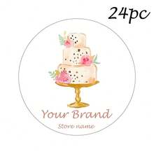 24pcs Personalised Baking Stickers Gift Labels,Custom Text,Party Baking Cake Shop Decoration Baked Pastries Add Personalized Custom With Store Name Stickers,ANY NAME Cakes Cake Box Cupcakes Etc - Multicolor - View 11