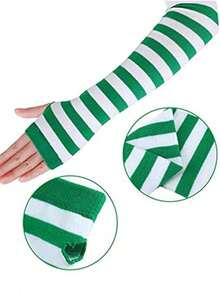 1 Set St. Patrick's Day Striped Socks, Women's Party Costume Accessories