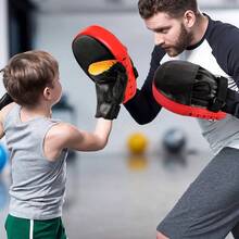 Punching Mitts Kick Pack Set, Boxing Mitts Pads, Taewondo Kick Pad, Great Boxing, Kickboxing, Karate, Muay Thai, Training - 黑色/紅色 - 查看 6