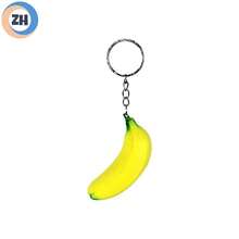 Colgante de Llavero Mini Creativo de Plátano Simulado de Frutas - Accesorio Lindo y Divertido - Amarillo - Ver 4