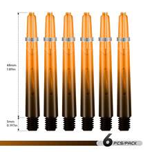 HUANQU 6支装专业2BA飞镖杆，53mm长PC材质，带O型圈，适用于软式和硬式飞镖，8种颜色可选，精准，非常适合家庭娱乐、俱乐部和比赛练习，飞镖配件，情人节、复活节、新年等节日的理想礼物。