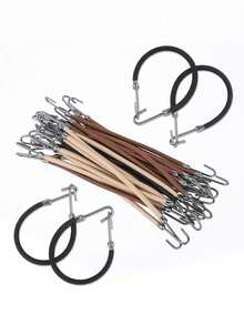 30个/10个/5个装 女士发钩、马尾辫发圈、弹力橡皮筋、发饰、弹性固定工具、发型设计、发饰、美发工具、卷发饰品、发饰、发饰、秋季、旅行、美发工具、女士配饰、美发用品、秋季、发饰、头部饰品