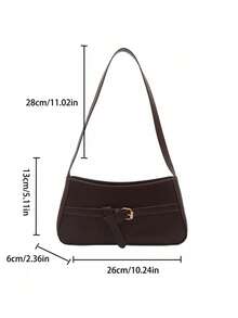 Dedoo New Fashion Waist Belt Decor Handbag, Suitable For Parties, Outings, Vacations, Shopping And Daily Use, Can Store Coins, Phones, Also Suitable As A Work Bag For White-Collar, College Students And Office Workers, Elegant Ladies Bag - Coffee - View 3