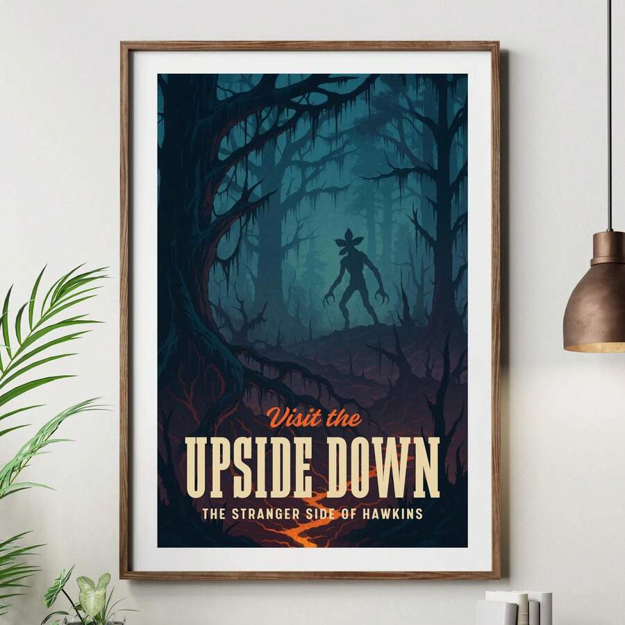 1 Stück rahmenloses Wanddekobild, Poster kopfüber - Vintage Retro Reise Wandkunst, Raumdekoration, Schlafzimmerdekoration, Wanddekoration, Badezimmerdekoration - Verschiedenfarbig - Übersicht 1