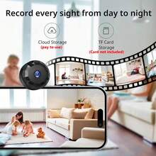 2026 Upgraded 2.4Ghz WiFi Camera, Compact Size, Wireless Nanny Cam With Long Standby Time, Motion Detection Alert And Real-Time Recording, Suitable For Indoor Monitoring, HD Camera - Black - View 6