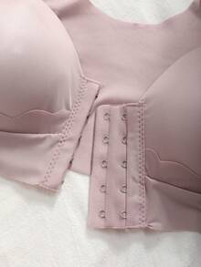 5-Piece Set Of Women's Bras, With Adjustable Front Snap Design, Providing Shaping And Firming Effect, Making The Breast Shape More Rounded And Upright. One-Piece Non-Detachable Padding, Which Doesn't Fall Out Of The Cups. Strong Elasticity, Comfortable Fit, Suitable For Daily Wear Bras. - 彩色 - 查看 9