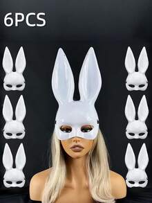 2pcs/1pc Easter Bunny Mask, Easter Mask, Party Mask, Cosplay, Cute And Playful, Suitable For Easter Masquerade Ball, Party Accessories, Suitable For Show Girls, Cosplay And Halloween Party