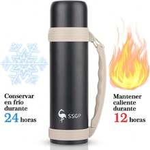 Termos Para Agua 1.5 Litros,Termos Para Cafe Con Aislamiento Al Aspiradora,Termo Acero Inoxidable,100% A Prueba De Fugas,Mantiene La Temperatura Hasta 24 Hs,Con Asa Para Transportar (negro),37495603 - Rojo violeta - Ver 5