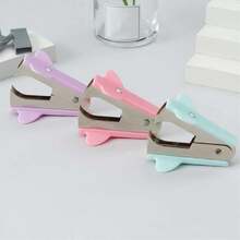 Removedor de Grapas, Herramienta Extractora de Grapas de Diseño Ergonómico Estilo Mandíbula de Pellizco Eficiente Profesional para Oficina, Escuela y Hogar (Sakura Rosado),37496577 - Azul - Ver 2