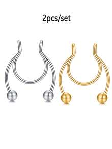 Bộ 5/2 khuyên mũi giả điều chỉnh được, khuyên vách ngăn mũi giả, phù hợp với mọi kiểu trang sức cơ thể dành cho nữ, thích hợp để đeo hàng ngày, dự tiệc, lễ hội âm nhạc, làm quà tặng, đi nghỉ mát, các ngày lễ (Tết Nguyên Đán, Halloween, Ngày Valentine, Lễ Phục Sinh, Giáng Sinh) và nhiều dịp khác. - Nhiều màu - Xem 12