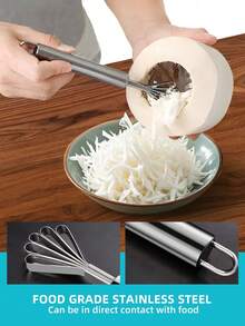 Stainless Steel Serrated Coconut Shredder And Fish Scale Scraper, Fish Scale Remover/Descaler, Coconut Shredder, Multifunctional Kitchen Tool, Kitchen Peeler, Cleaning Tool - Multicolor - View 2