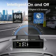YAIUZGOO Sensor TPMS Sistem Pemantauan Tekanan Ban Mobil Tenaga Surya/USB LCD Digital Nirkabel Off Road 4x4 Aksesoris Mobil Universal, Aksesoris Mobil 300mAh - A - View 6