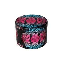 50mm 4-Layer Zinc Alloy Metal Grinder, Cartoon Sun & Tree Of Life Design, Manual Herb Grinder, Smoking Accessory - Multicolor - View 18