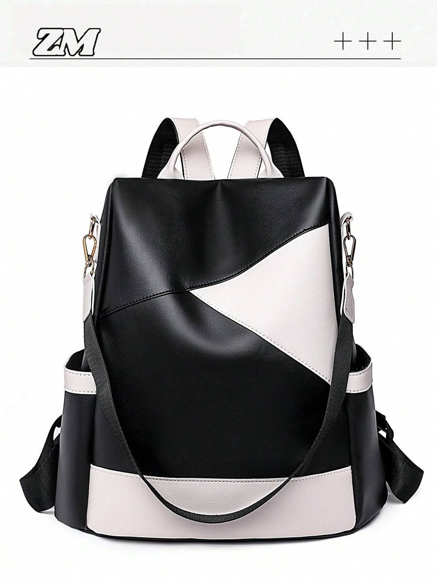 4-Piece Urban Functional Set: A Color-Block Backpack That Interprets The Aesthetics Of Digital Life, Suitable For Various Scenarios. One Set Of Equipment, Easily Handling City Life, Commuting, And Short-Distance Travel.