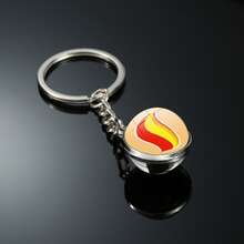 1个几何图案派对球钥匙扣，卡通超级进化石配件 - 彩色 - 查看 32