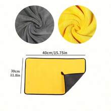 2pcs/Pack Extra Large Size Super Absorbent Microfiber Car Wash Towels, Multi-Purpose For Car/Table/Bathroom, Thick Plush Fabric, No Shedding - Double-sided Thickened 30*40cm - View 3