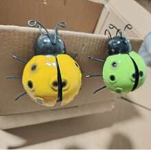 Outdoor Garden Yard Iron Ladybug & Beetle Hanging Decor, Kindergarten Decoration, Landscaping Animal Ornament - Multicolor - View 11