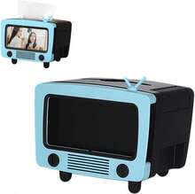 SGVAHY Tissue Box Holder Retro TV Tissue Box Cover Cute And Practical Cell Phone Holder Tampon Holder For Bathroom Kitchen Bedroom Dressers Desks And Tables Night Stands Creative Gift(Light Green) - ColorC - 查看 1