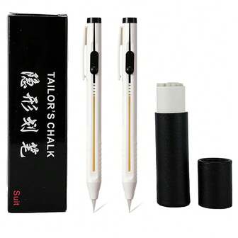 20pcs Tailors With 2 Pen Chalk Pencil Patchwork Disappearing Fabric Marker Pens For DIY Craft Sewing Marking Chalk Sewing Accessories