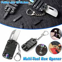 Aimall Dog Tag Knife, Multi-Functional Square Coin Knife, Bit Tool, Portable Combination Tool, Express Delivery Box Opener, EDC (Everyday Carry) - Colourful - View 3