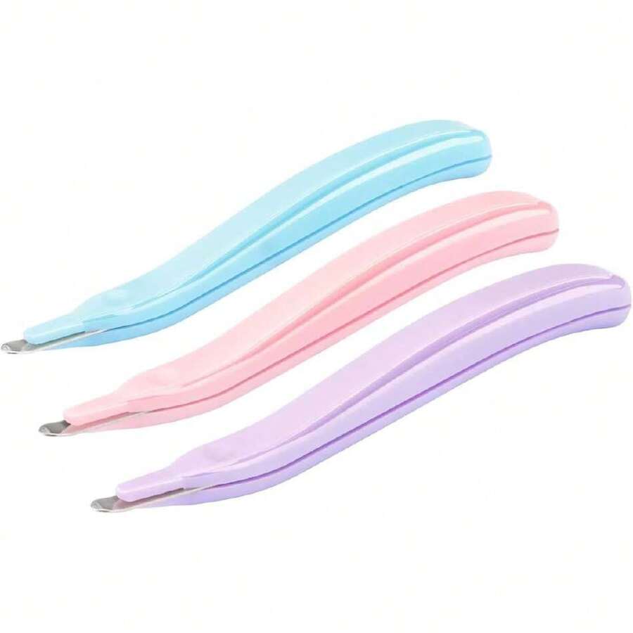 Quita Grapas, 3 Unidades en Colores Pastel (Azul Claro, Rosa Claro, Lila), Herramienta para Eliminar Grapas de Documentos, Ideal para Oficina, Escuela y Hogar, 155 mm de Longitud,37496583 - Multicolor - Ver 1