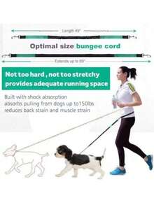 1pc Reflective Waist Leash - Adjustable Retractable Dog Leash For Outdoor Running And Sports (44-63 Inches), Anti-Pull Shock Absorbing Handle, Multiple Colors Available - Multicolor - View 5