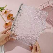 Acrylic Water Wave Transparent A5 Crystal Card Album 3-Inch 4-Grid Small Card Storage Album Loose-Leaf Notebook, Can Hold Friend Photos, Idol Polaroids, Collectibles - Multicolor - View 9
