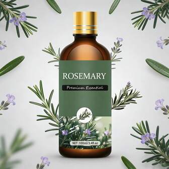100 مل/3.4 أونصة، 30 مل/1.0 أونصة، 10 مل/0.34 أونصة زيت الروزماري الأصلي 100٪، للعناية بالبشرة والتدليك والاستحمام والمبخر والاسترخاء، مناسب للوجه والجسم والأظافر والشعر والرموش، دليل هدايا العطلات، هدية مريحة