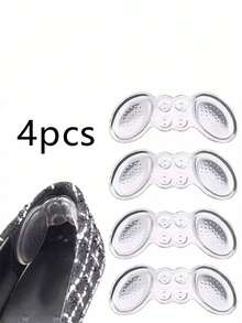 4pcs Butterfly Shaped Anti-Slip Heel Pads, Soft Comfortable Shoe Inserts For Women High Heels And Sneakers, Prevent Blisters And Slipping