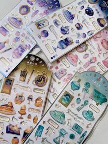 3D立体浮雕水晶贴纸、树脂贴纸、梦幻系列 - 彩色 - 查看 2