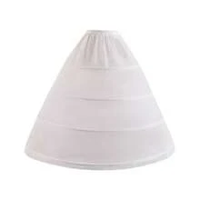 可调节洛丽塔风格公主衬裙内衬，新娘婚纱衬裙，冬季女装情人节配饰 - 白色 - 查看 3