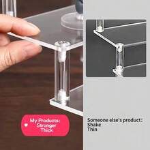 1 قطعة رف عرض طاولة الحلوى من الأكريليك، رف كعكة وكوب، رف وجبات خفيفة، طاولة حلوى لحفلة عيد الميلاد أو الزفاف، رف عرض على المكتب. رفوف متعددة الطبقات لعرض العطور ومستحضرات العناية بالبشرة والمستحضرات التجميلية في غرفة المعيشة والحمام والنوم وديكور المنزل. - متعدد الألوان - مشاهدة 7