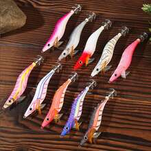 12g 14g 19g Jig de Calamar Flotante Eging Pescañuelo de Calamarñuelo de Pesca Cebo Artificial para Pesca Gancho de Calamar Pulpo Calamar - Una pieza Color R - Ver 6