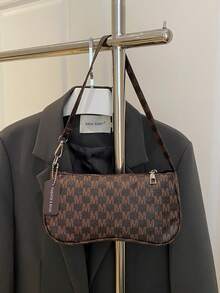 2026 New Fashionable Versatile Textured Chain Shoulder Bag Underarm Handbag For Women - Coffee - View 11