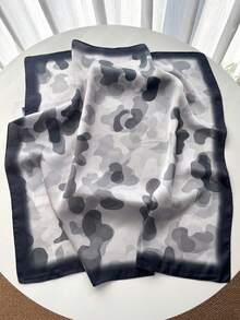 1pc Unisex Scarf, Square Headband, Headwrap, Shawl, Neck Scarf, Bandana, For Women - Light Grey - View 3