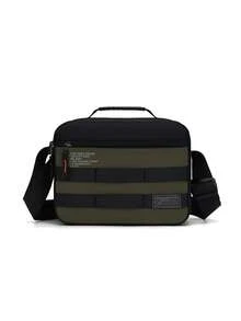 休闲户外男士背包，新款时尚单肩斜挎包，纯色尼龙面料，拉链封口，时尚单肩包/斜挎包/手机包 - 綠色 - 查看 1