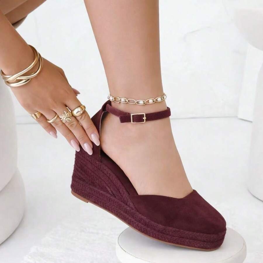 angelica Women Wedges & Flatform - 酒紅色 - 查看 1