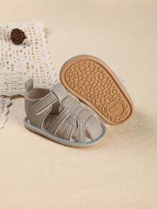Summer New Infant Toddler Sandals, Non-Slip Soft Sole Shoes Suitable For Infant Boys And Girls - Grey - View 2