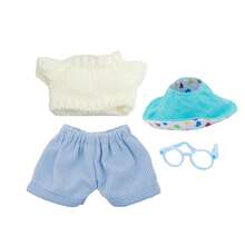 17cm Plush Doll Hanging Ornament With Changeable Outfits, Cute Blind Box Hanging Ornament Set Includes Hat, Eyes (Doll Not Included) - Multicolor - View 5