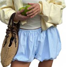 Summer New Striped Balloon Pants Casual Shorts For Women Fashionable Personality Versatile Commuting European And American Style - Các mẫu thời trang mùa hè mới, đã có sẵn. - Xem 6