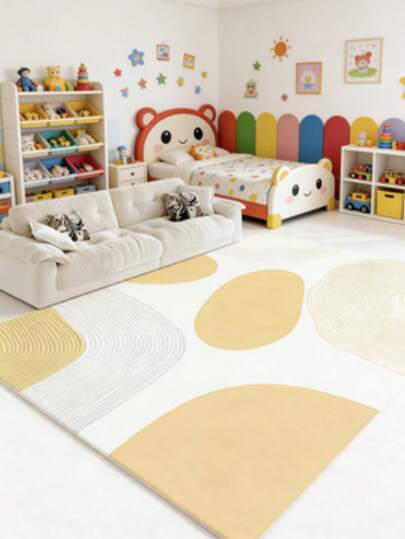 1pc Minimalist Polka Dot Decorative Carpet, Living Room Carpet, Rug, Living Room Area Rug, Area Small Rug, Mat, Home Decor, Large Living Room Carpet, Round Carpet, Living Room Home Decor, Room Decor, Washable Carpet