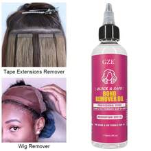 GZE 专业快速卸胶油，适用于接发 | 温和溶解编织式、热熔式和胶带式接发胶水 | 蕴含天然白芒花籽油 | 4 盎司