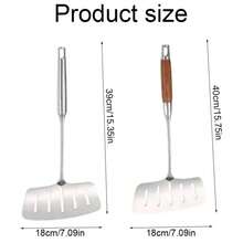 1pc Stainless Steel Fish Spatula - Ergonomic Design, Multipurpose For Kitchen & Dining | Cooking, Flipping, Baking | Holiday Gift | Dishwasher , Easy To Clean & Store | Essential Kitchenware - Multicolor - View 4