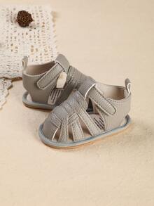 Summer New Infant Toddler Sandals, Non-Slip Soft Sole Shoes Suitable For Infant Boys And Girls - Grey - View 4